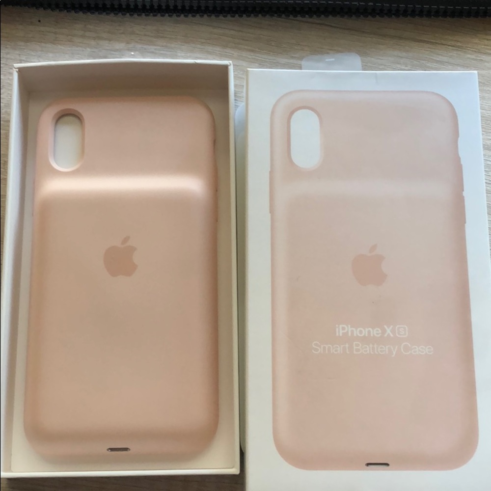 iPhone X/xs Apple charging phone case in pink sand